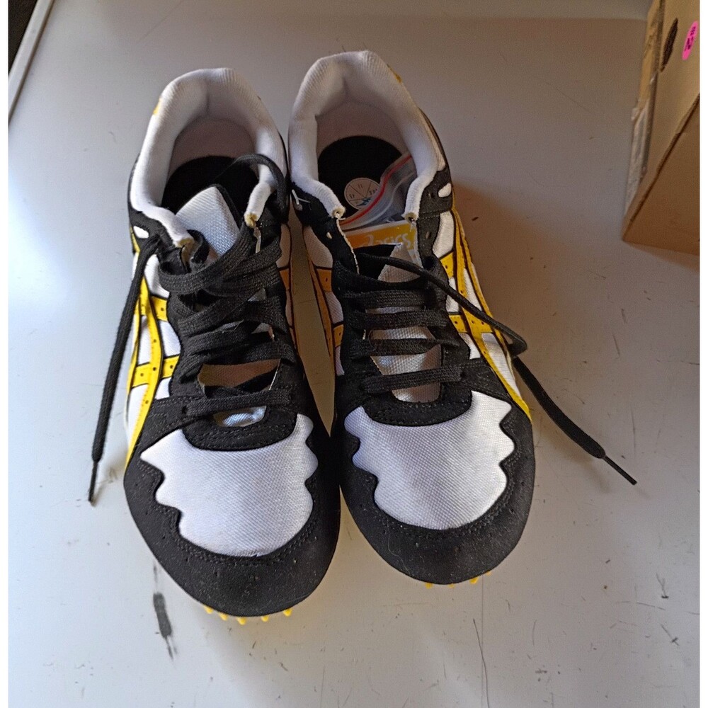 Asics GN903 Track & Field Track Spikes Shoes Black White Yellow